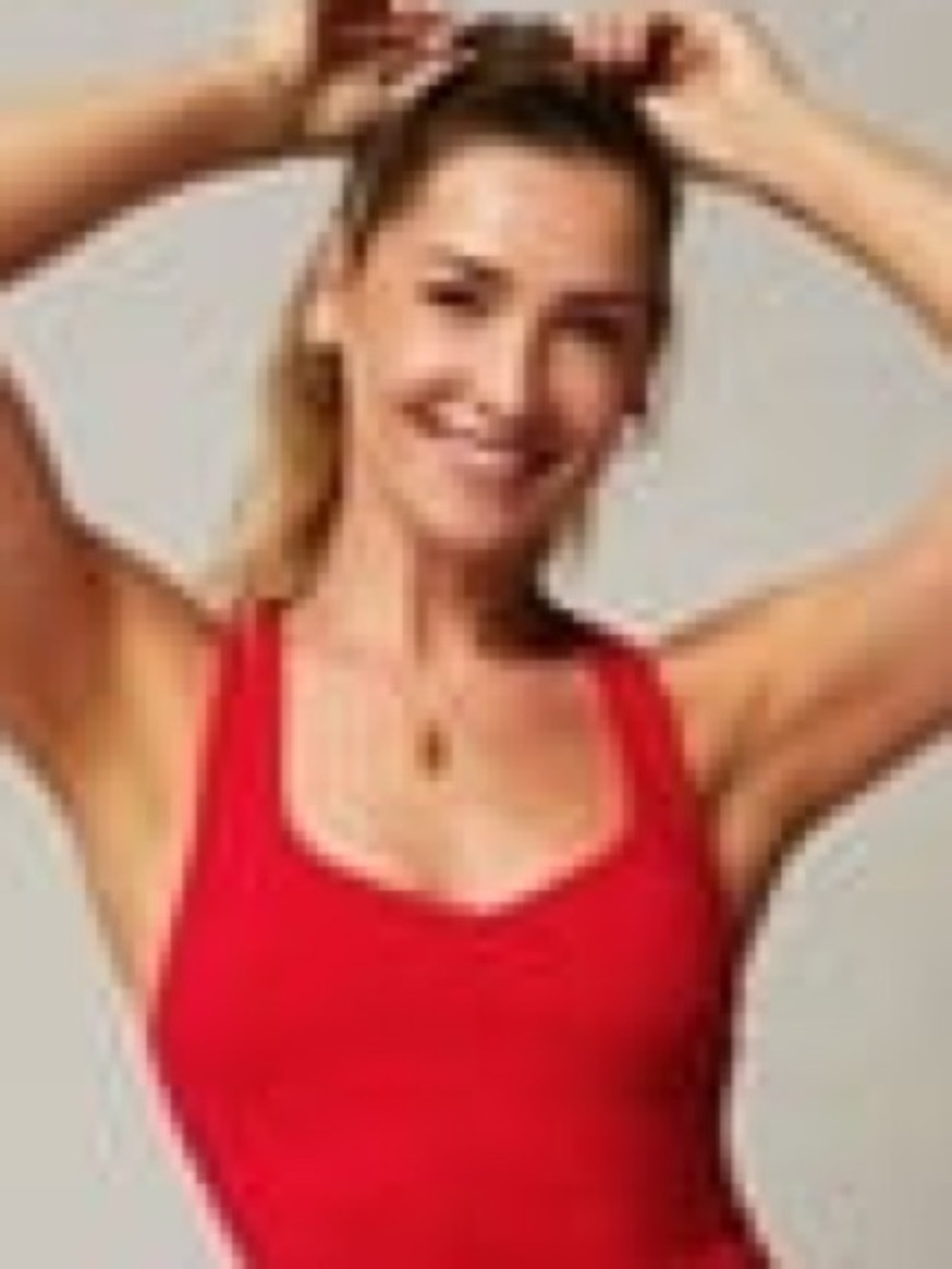 Fabletics bright red Racerback Sports Bra Top